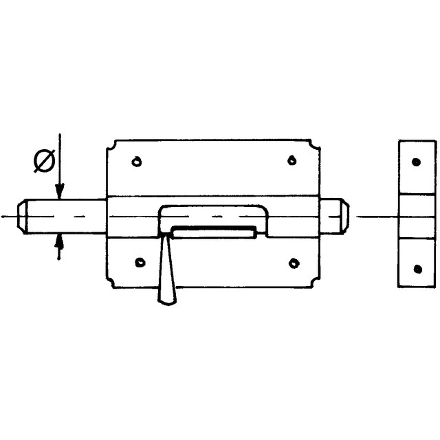 Verrou de BOX A Gland de 8 Zingue référence fournisseur 1842649